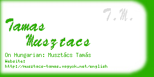 tamas musztacs business card